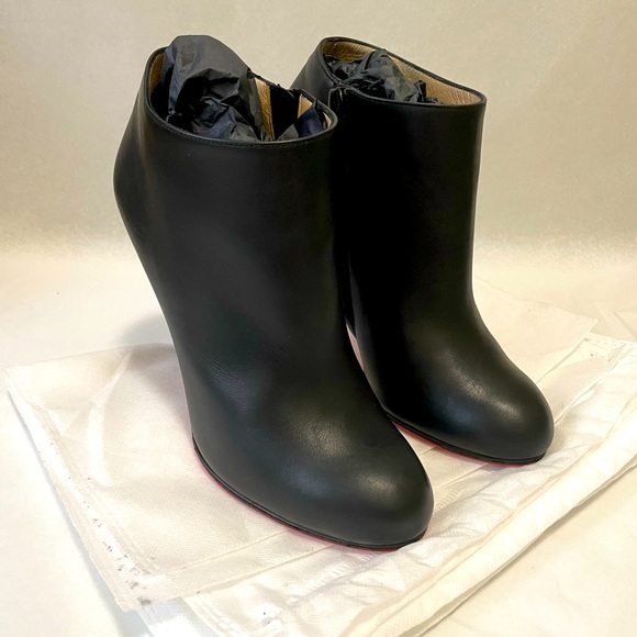 Christian Louboutin Bellisima  100mm , 1/4 inch platform bootie kid leather EU38 - Picture 2 of 16